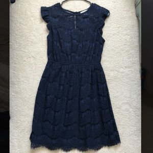 Navy blue lace dress